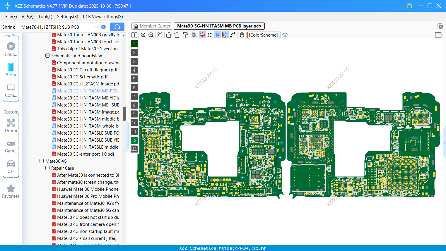 Huawei Mate30 5G-HN1TASM MB PCB Layer